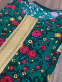 پیراهن نخی گل ریز
